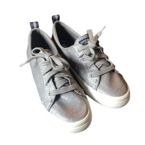 Sperry Kids Glittery Gray Sneakers